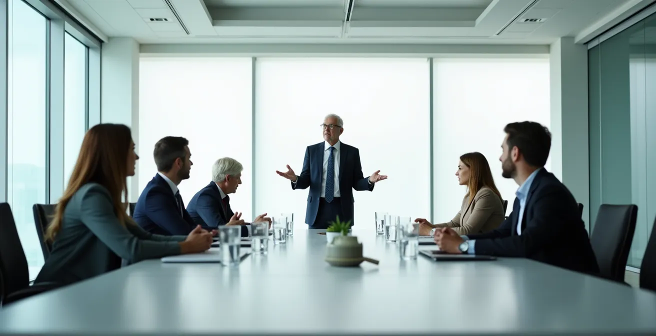 Présentation d'un dossier de mécénat de compétences lors d'une réunion RH