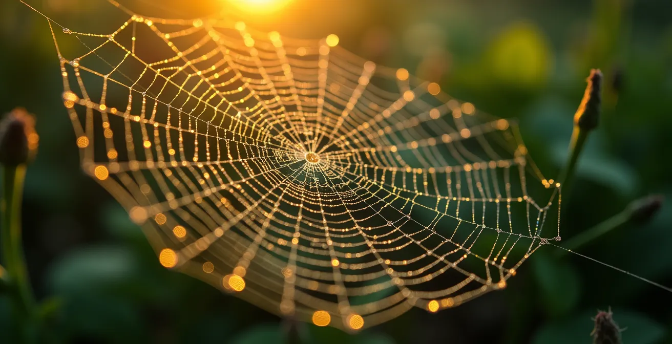 Réseau de fibres lumineuses interconnectées symbolisant les connexions neuronales