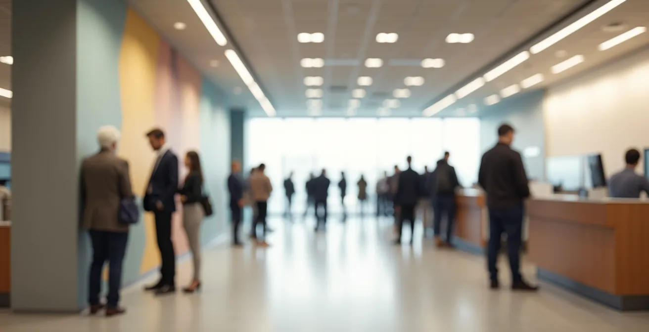 Personne âgée s'appuyant discrètement sur un mur dans un espace public